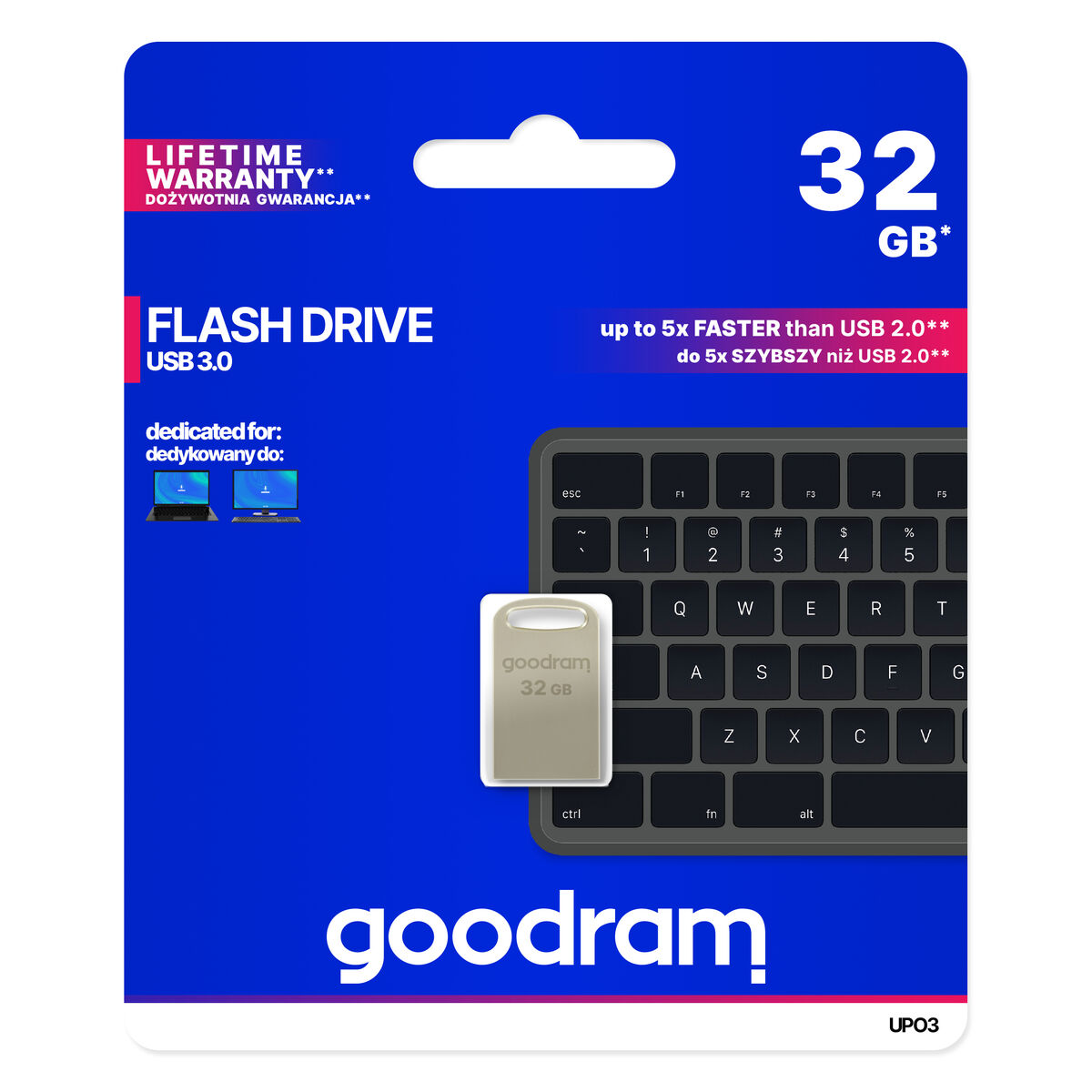 Muistitikku GoodRam Executive Harmaa Hopeinen 32 GB